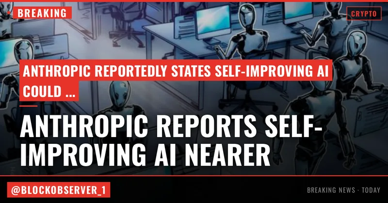 Anthropic says self-improving AI may be closer than expected