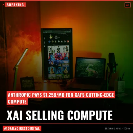 Anthropic will pay xAI $1.25 billion per month for compute