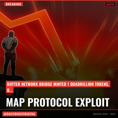 Map Protocol token plummets 96% after a quadrillion token mint exploit