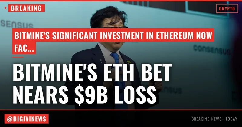 Bitmine's Ethereum bet nears $9 billion loss as ether falls below $1,800