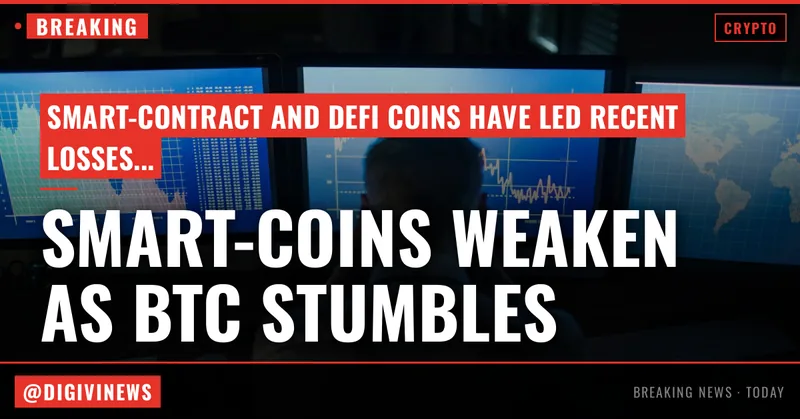 Smart-contract and DeFi coins lead losses as bitcoin wilts for 4th straight day