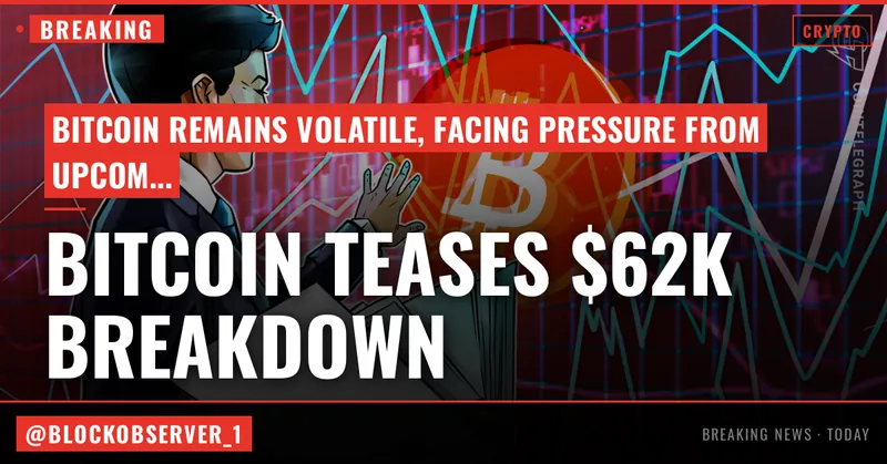 Bitcoin teases $62K breakdown as analysis sees Micron earnings volatility next