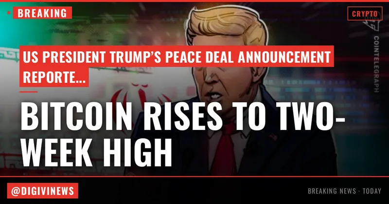 Bitcoin nears $66K as Trump says US has peace deal with Iran