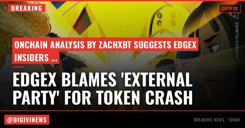 EdgeX blames ‘external party’ for token crash as ZachXBT alleges insider manipulation