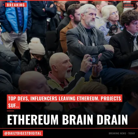 Ethereum’s identity crisis is deepening after high-profile 'brain drain' frustrates the community