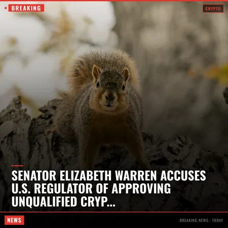 Senator Elizabeth Warren accuses U.S. regulator of approving unqualified crypto banks
