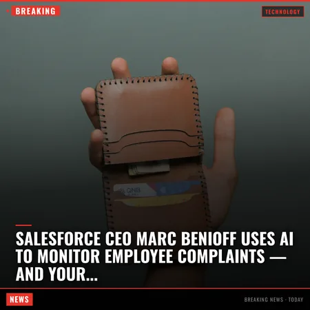 Salesforce CEO Marc Benioff Uses AI to Monitor Employee Complaints — And Your Boss Might Be Doing 