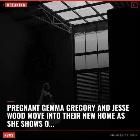 Pregnant Gemma Gregory and Jesse Wood move into their new home as she shows off her growing bump in bikini-clad snaps after sharing they're expecting