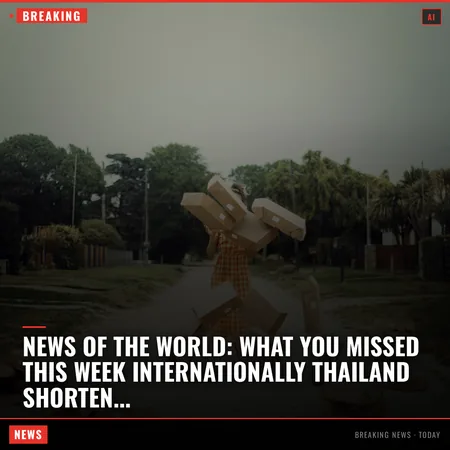 News of the World: What you missed this week internationally Thailand shortens the length of its tourist visa, Australia gives money to residents who